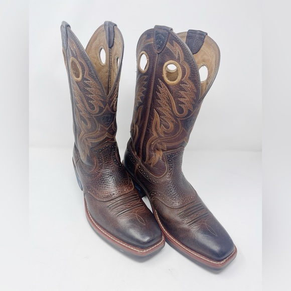Arita heritage roughstock brown roper western cowboy boot #1000227 men’s 8.5D - Picture 1 of 13